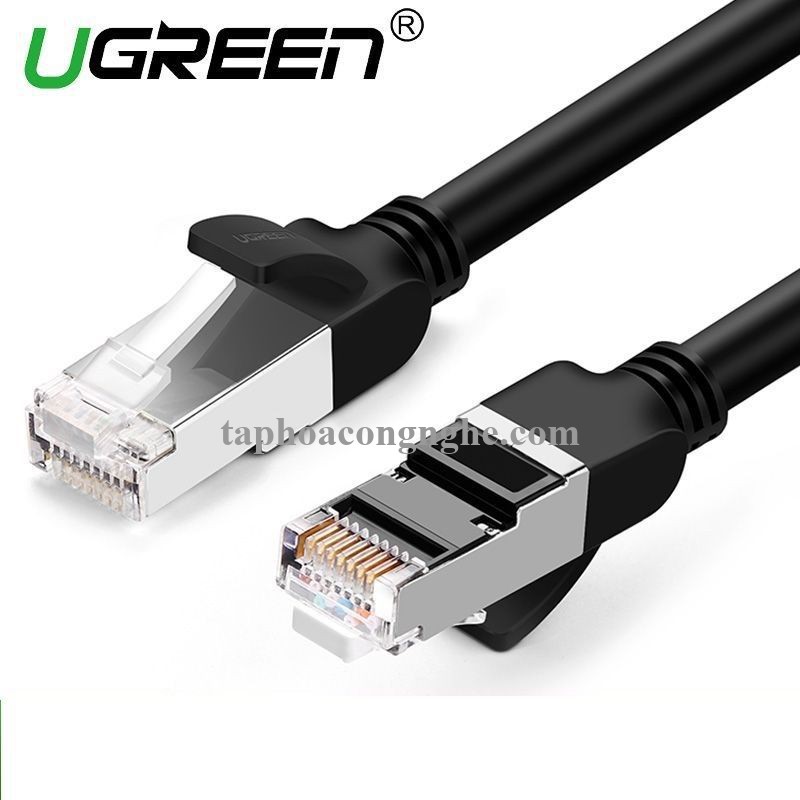 Ugreen 60818 15M màu Đen Cáp mạng LAN cat6 Đầu bấm kim loại NW101 30060818